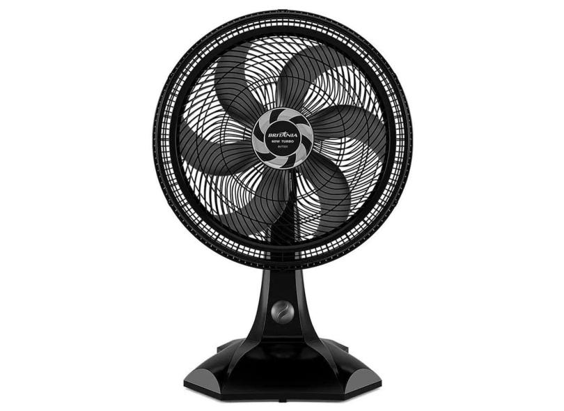 Ventilador De Mesa 30cm Bvt301 Com 6 Pás E 3 Velocidades Britânia Preto 127v