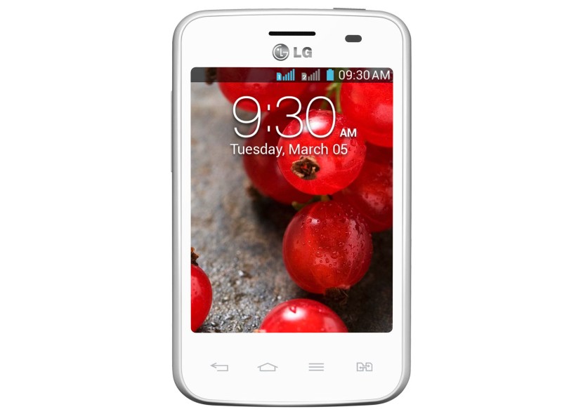 Smartphone LG Optimus L3 II Dual E435 Câmera 3,2 Megapixels Desbloqueado 2 Chips 4 GB Android 4.1 3G Wi-Fi