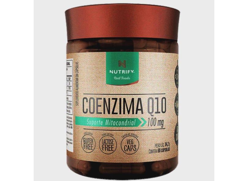 Coenzima Q10 CoQ10 Ubiquinol Vitamina E Maior Energia Anti Oxidante 60 Caps - Nutrify
