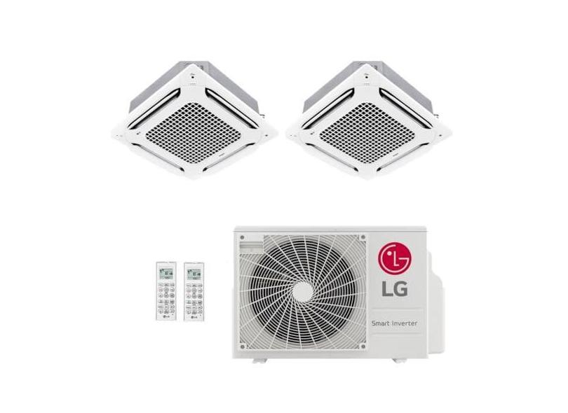 Ar-Condicionado Multi Split Inverter LG 18.000 (2x Evap Cassete 4 Vias 9.000) Quente/Frio 220V