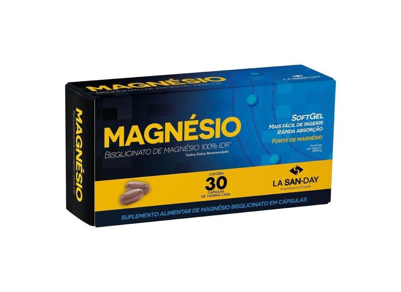 Magnésio Bisglicinato 1000Mg 30 Cáps - La San-Day