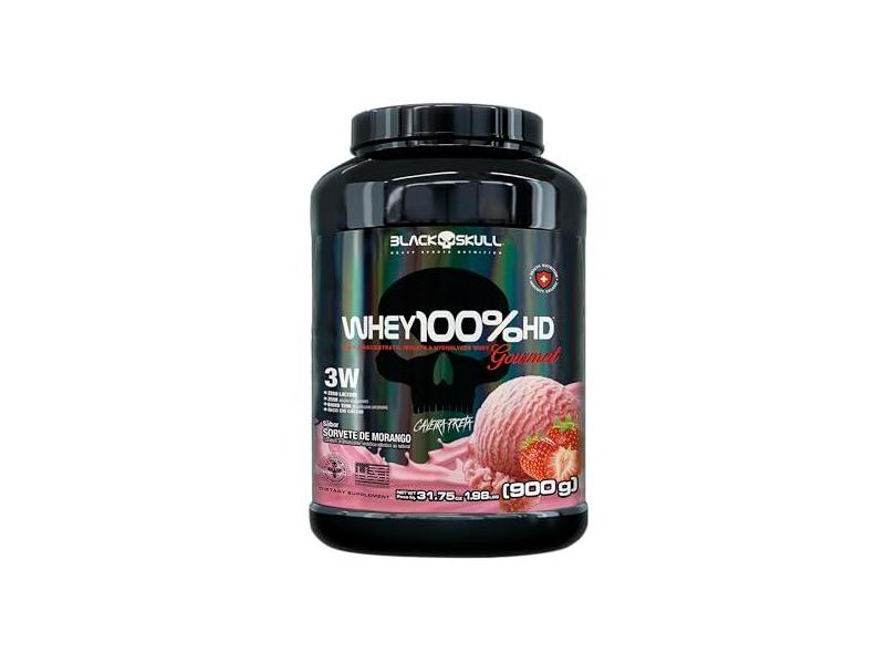 WHEY 100% HD GOURMET MORANGO 900G