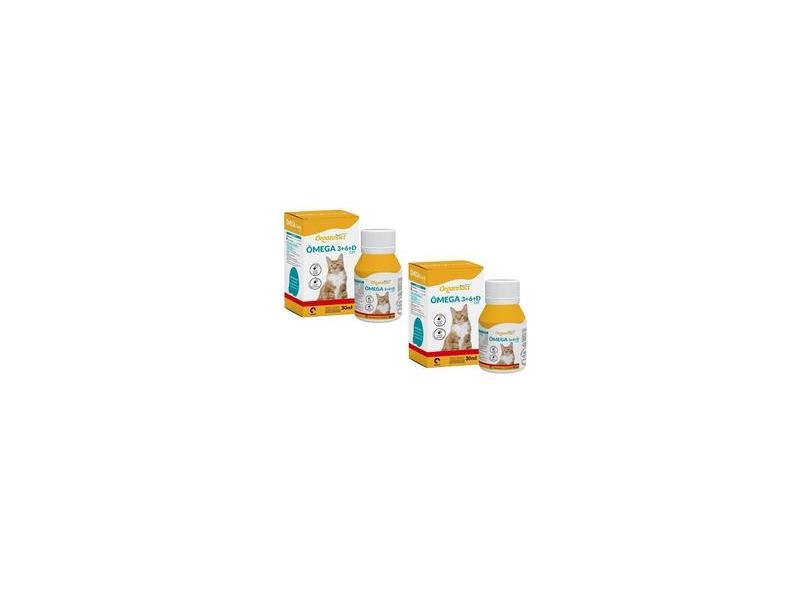 Combo 2un Suplemento Vit. Organnact Ômega 3+6+D Cat 30ml com o Melhor