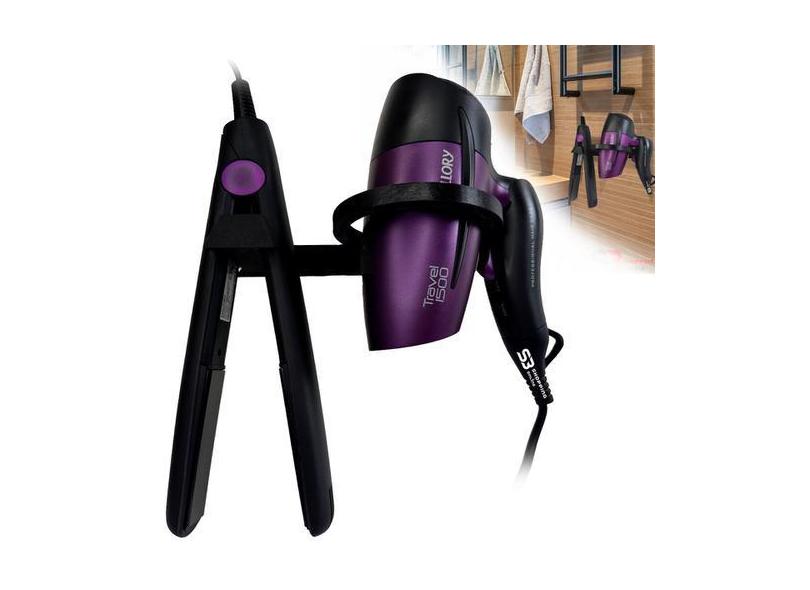 Secador De Cabelo E Chapinha Suporte Banheiro Hotel Academia - Mallory