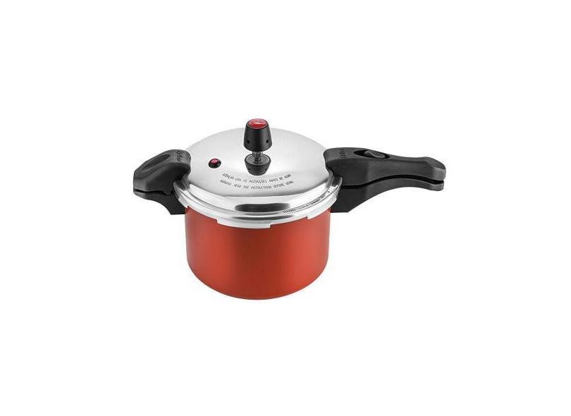 Panela De Pressão 4,5L Fechamento Externo Eirilar Gourmet Vermelha
