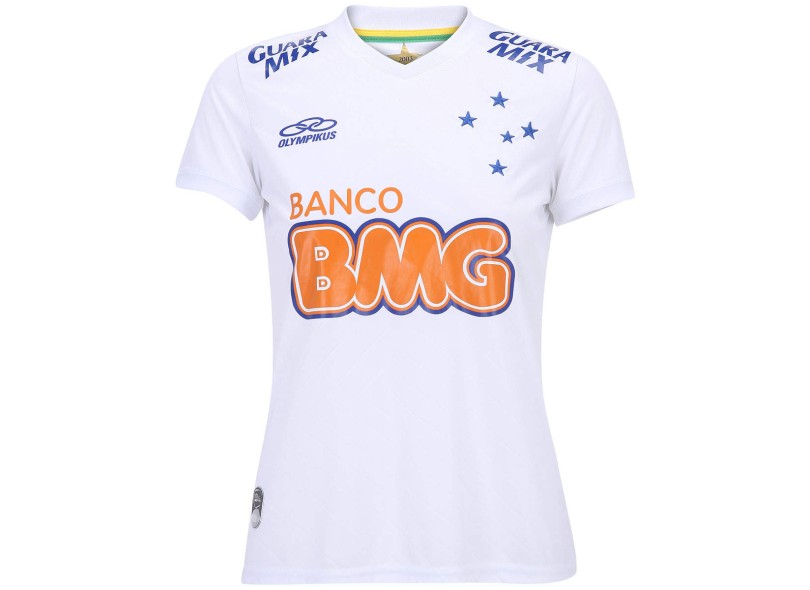 Camisa Jogo Feminina Cruzeiro II 2014 com número Olympikus