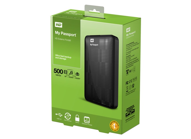 HD Externo Western Digital My Passport 500 GB