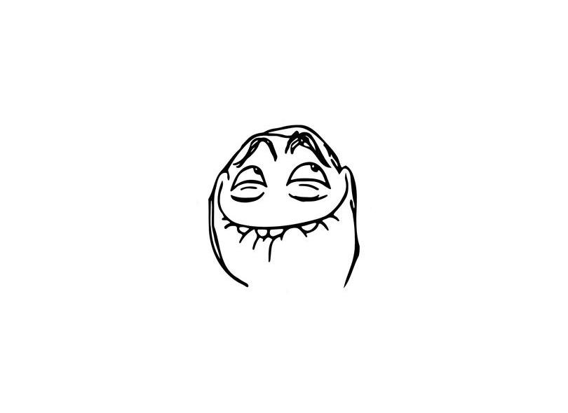 Adesivo de notebook troll face meme