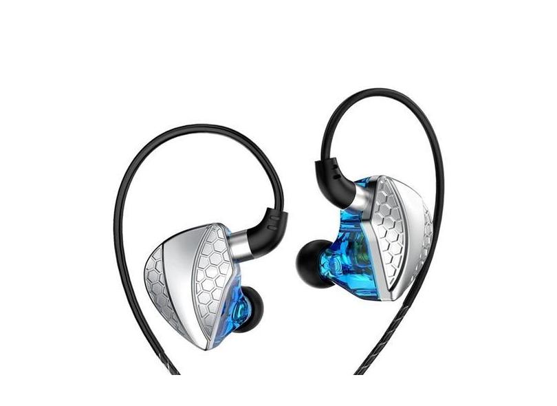 Fone de Ouvido QKZ Hi6T com Microfone In Ear Gamer DJ Retorno de Palco