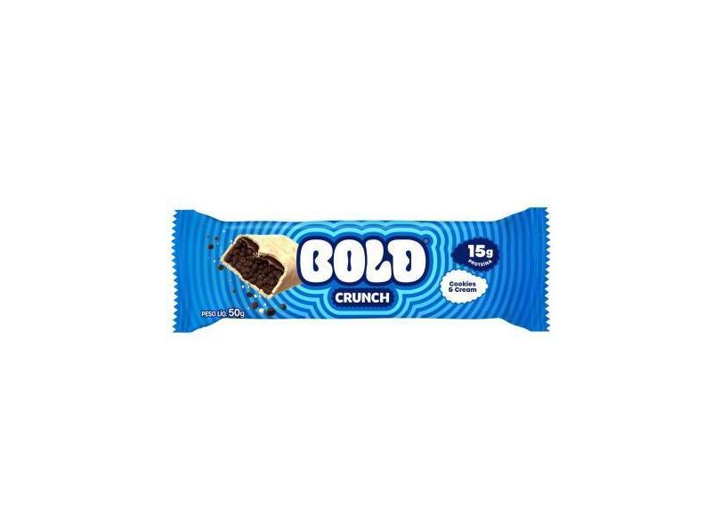 Barra de Proteína Bold Crunch Cookies & Cream 15g de Proteína com 50g