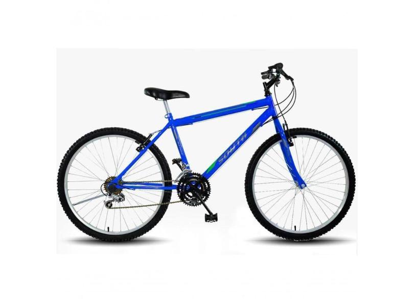 Bicicleta Aro 26 South 18 Marchas Freio V-brake - Azul Azul