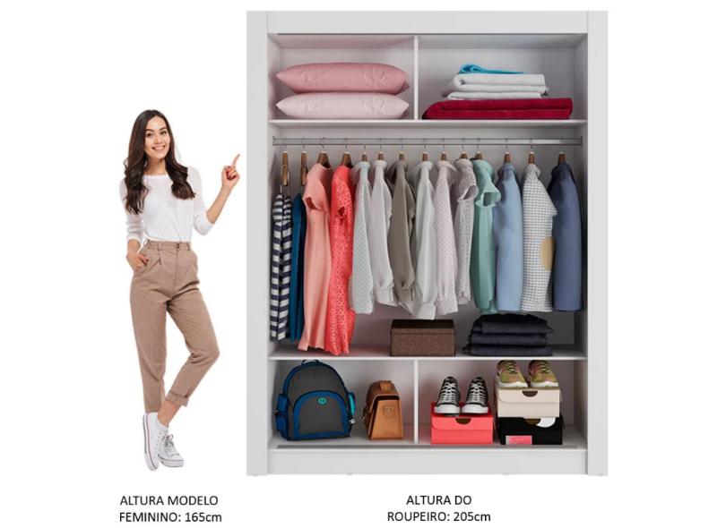 Guarda-Roupa Infantil 2 Portas com Espelho Enzo 2E Madesa