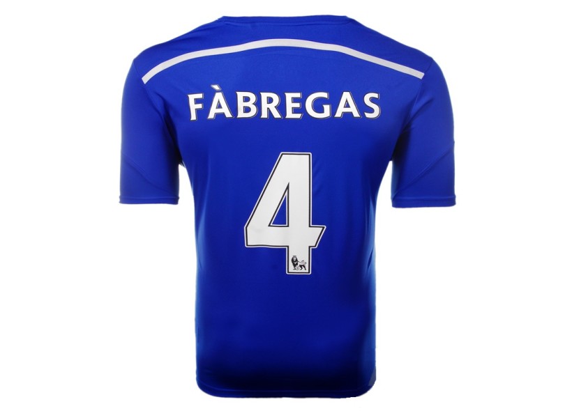 Camisa Jogo Chelsea I 2014/15 Fabregas nº 4 Adidas