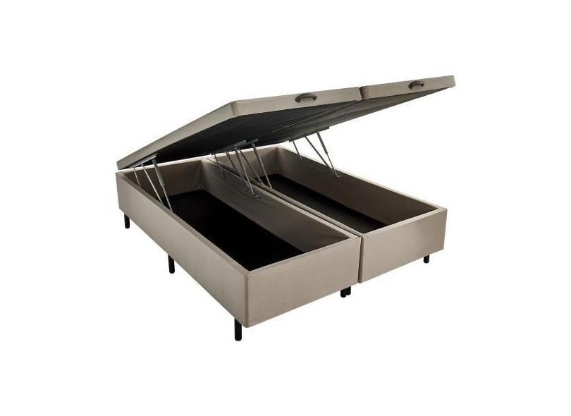 Base para Box Baú Queen Barcelona Bege 158x198 - ApoloSpuma em Promoção ...