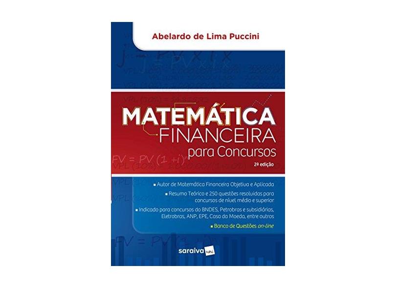 Matemática Financeira Para Concursos - Abelardo De Lima Puccini - 9788547215163