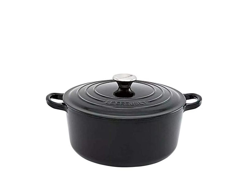 Panela de Ferro Redonda Signature Le Creuset Black Onyx 20cm 2,4 litros