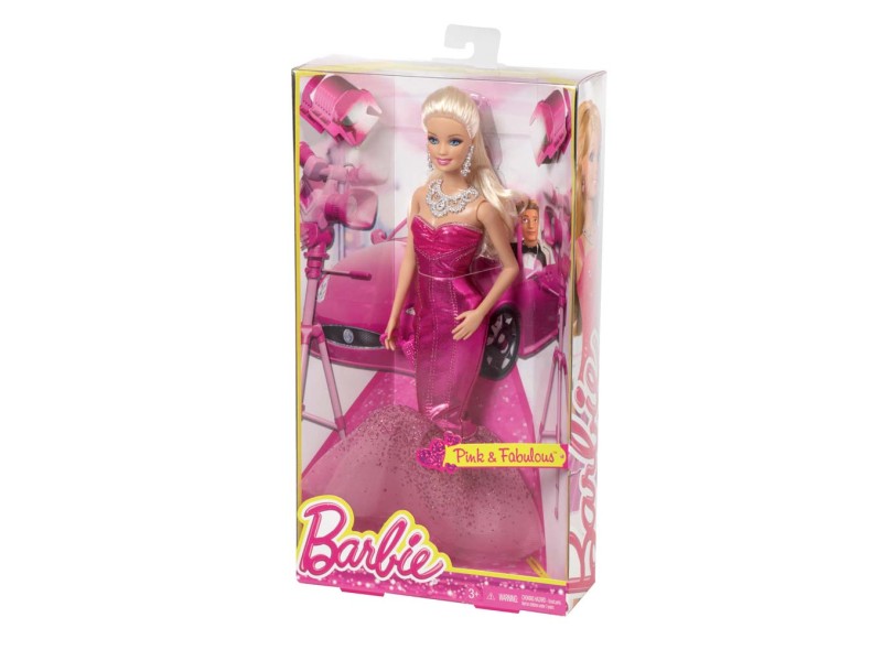 Boneca Barbie Pink & Fabulous Vestido Longo Mattel