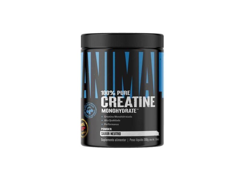 Creatina 200G 100% Pura Animal Monohidratada 3G Universal Nutrition