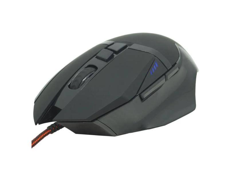 Mouse Óptico Gamer Usb 2400 Dpi 6 Botões Led Rgb 4 Cores Cabo Infokit X Soldado GM-601 Preto