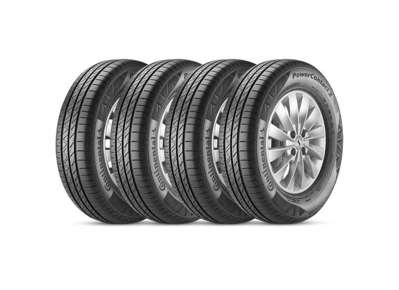 Kit 4 Pneu Continental 195/65r15 91h Tl Powercontact 2