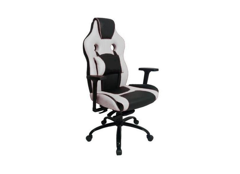 Cadeira Gamer Com Almofada Linha Gamer Racing Branco - Design Office M