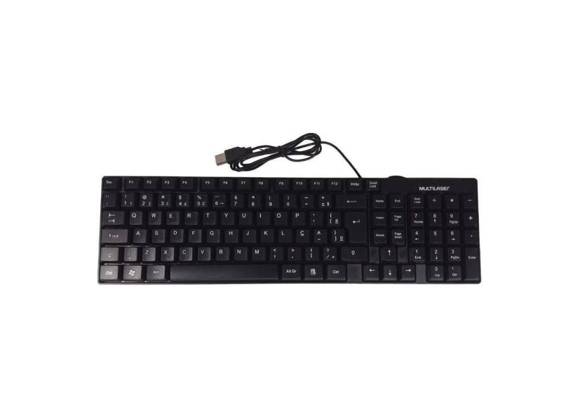 Teclado Com Fio Multilaser Tc193 Usb Resistente A Água