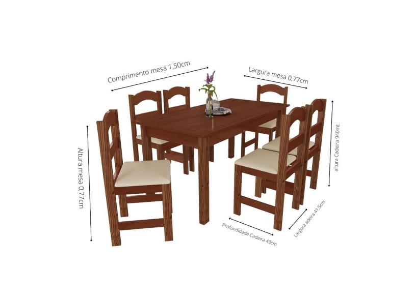 plan multipurpose salad Mesa Arauna com 6 Cadeiras Primavera em Promoção é No Buscapé