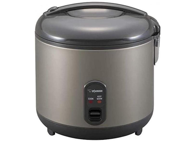Panela de Arroz Elétrica 2.4L Multifuncional com Desligamento Automático, 110v, ZOJIRUSHI NS RPC18HM, Cinza