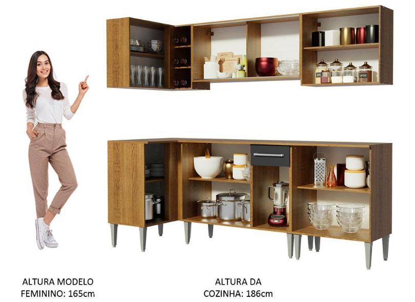 Cozinha Completa 1 Gaveta 11 Portas Emilly Play Madesa