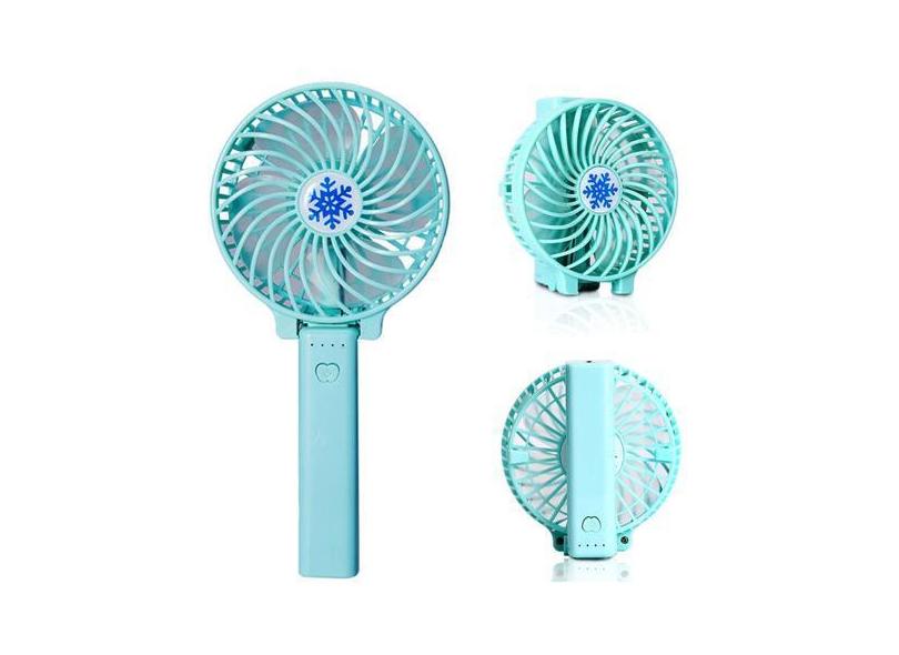 Mini Ventilador Portátil Recarregável Dobrável Elétrico com Luz LED - 
