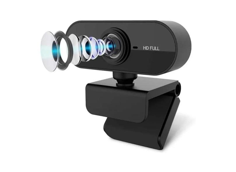 Webcam 1080P Hd Usb Foco Automático Com Microfone