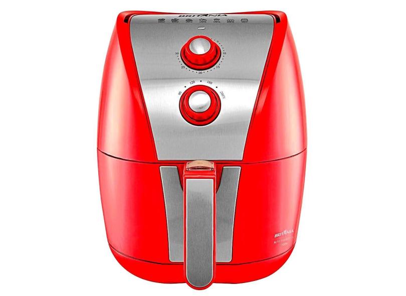 Fritadeira Sem Óleo Air Fry Britania Vermelha 1500w 4,4 Litros 127v