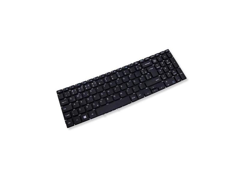 Teclado para Notebook bringIT compatível com Samsung NP301 ABNT2, Pret