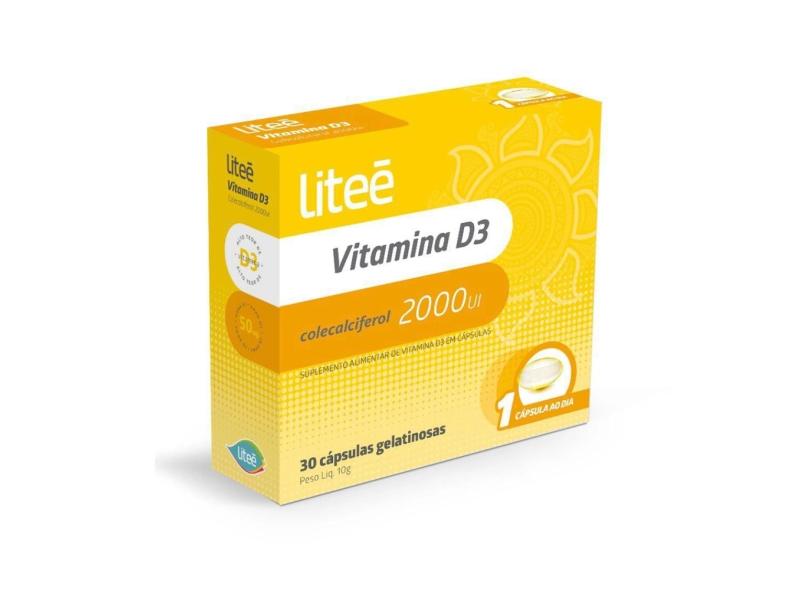 Vitamina D3 Colecalciferol 2000Ui 30 Caps - Litee