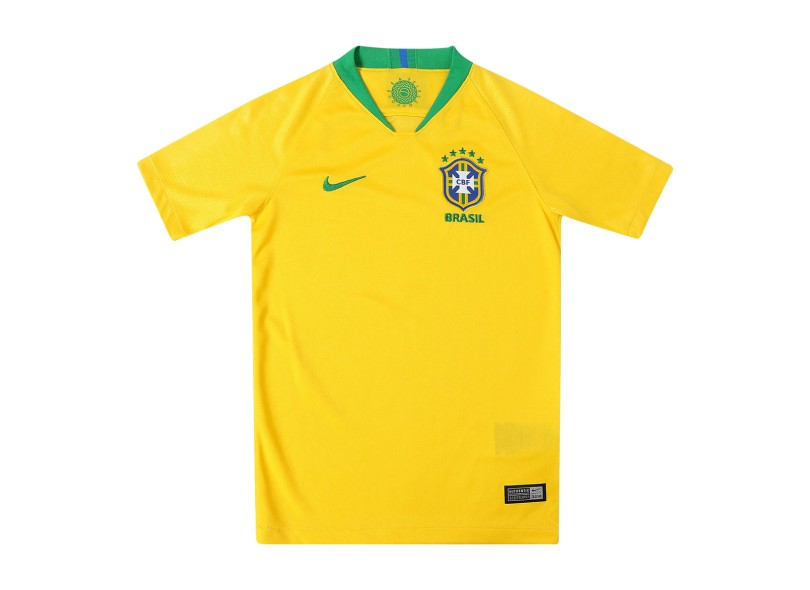 Camisa Torcedor Infantil Brasil I 2018/19 Neymar nº 10 Nike