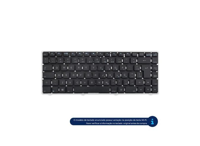 Teclado para Notebook Positivo Master N1140 ABNT2, Preto