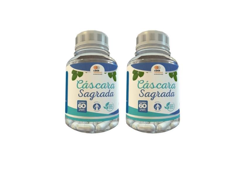 Cáscara Sagrada 60 Caps 500mg Kit Com 2 Potes