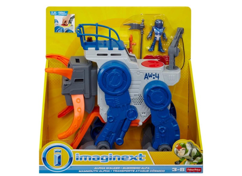 Boneco Imaginext Transporte Ataque Cósmico Guerreiro Alfa - Mattel