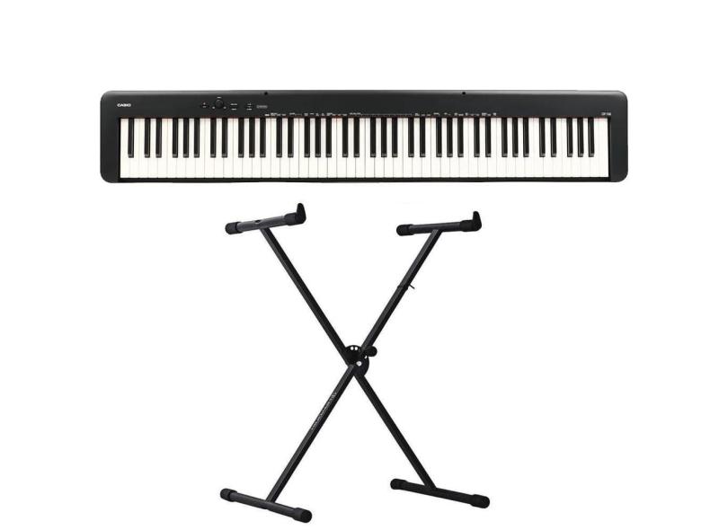 Piano Digital Casio CDP-S160 Preto - 88 Teclas + Suporte em X