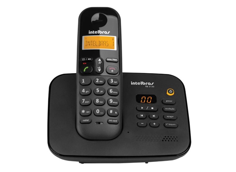 Telefone sem Fio Intelbras com 6 Ramais Secretaria Eletrônica TS3130 + 6