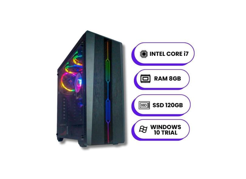 Pc Computador Cpu Intel Core I7 + Ssd 120gb, 8gb Memória Ram