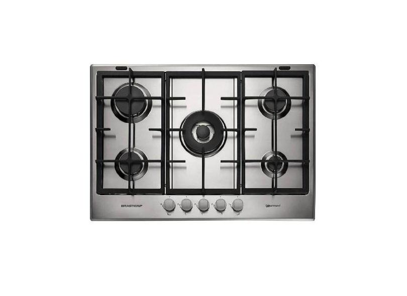 Cooktop A Gás Brastemp Gourmand 5 Queimadores Inox 75cm 220v, 220V