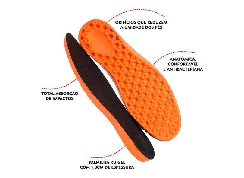 Kit 5 Pares Palmilha Gel Fina em P.U Ortopédica Macia Confortável para Tênis Sapatos e Chuteiras-Unissex