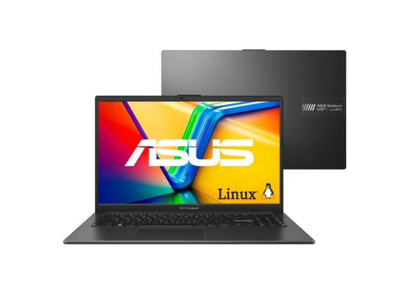 Notebook ASUS Vivobook Go 15 E1504FA AMD Ryzen 5 7520U 8GB Ram 1TB SSD Linux KeepOS Tela 15,6&quot; FHD Black - NJ1289