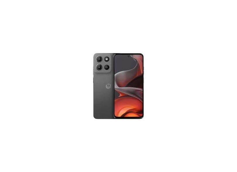 Smartphone Motorola Moto G15 Grafite Vegan Leather com 256GB, 12GB RAM Boost, Tela 6.7”, Câmera principal 50 MP e Processador Octa-Core