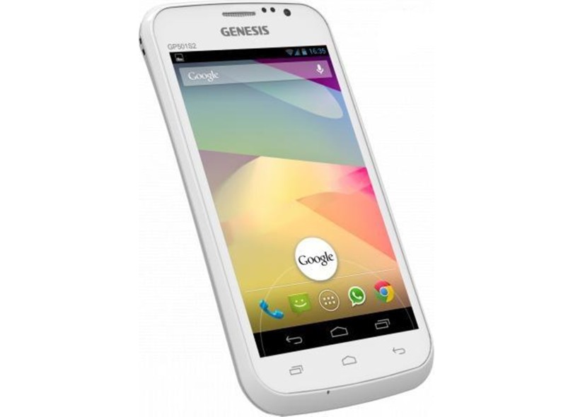 Smartphone Genesis GP-501s2 Câmera 5,0 MP 2 Chips 4GB Android 4.1 (Jelly Bean) Wi-Fi 3G