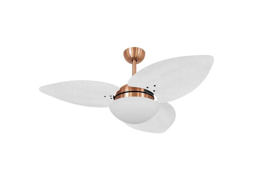 Ventilador de Teto Volare Cobre Vidro S3 Palmae Branco 220V