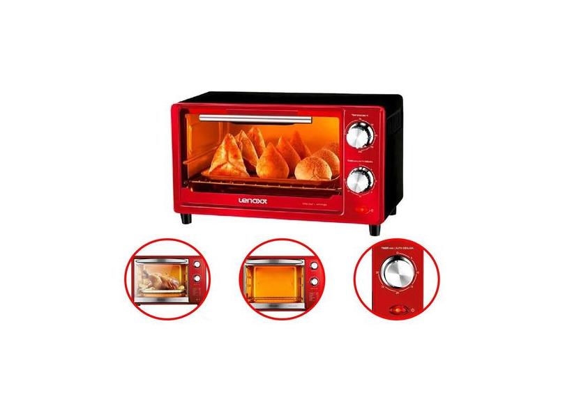 Forno De Bancada Elétrico Gourmet 36 Litros Lenoxx Red Gourmet