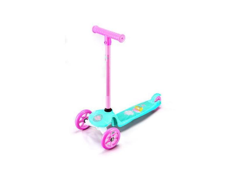 Patinete Infantil Menina Rosa 3 Rodas Até 30Kg - Unitoys