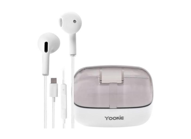 Fone de Ouvido Yookie XP206 com Microfone e Cabo de 1.2 Metros - Branc